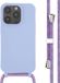 iMoshion Hoesje iPhone 14 Pro - Siliconen Back Cover met Koord - Paars
