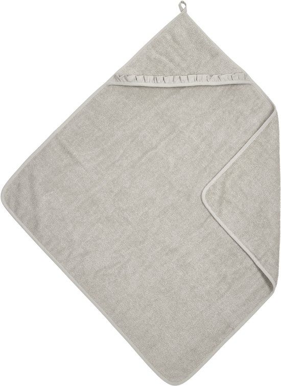 Meyco Baby Ruffle badcape - badstof - greige - 80x80cm
