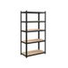 Songmics GLR040B01 Étagère modulaire MDF, Métal Noir 5 étagères 900x400x1800mm