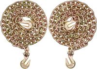 VEVOR 2x Trekketting Doorstuurketting G80 Transportbinderketting 3,22T 316cmx10mm Gouden Staal