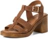 Tamaris - Dames - Sandalen met hak - Bruin - Maat 41