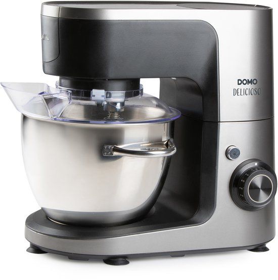 Domo Keukenrobot "Delicioso" DO9293KR - 1200W - 4.5L RVS Kom - Incl. 10 Accessoires