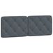 VidaXL Hoofdbord & Voeteneind Donkergrijs 140 cm Polyester