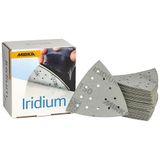 Mirka Schuurdriehoek Iridium Delta 93x93x93mm 15 gaten Klittenband