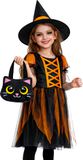 FIESTAS GUIRCA Kattenbak van metaal, 29 x 31 cm, accessoires voor Halloween, ideaal voor katten en vleermuizen, voor volwassenen en kinderen, zwart en geel