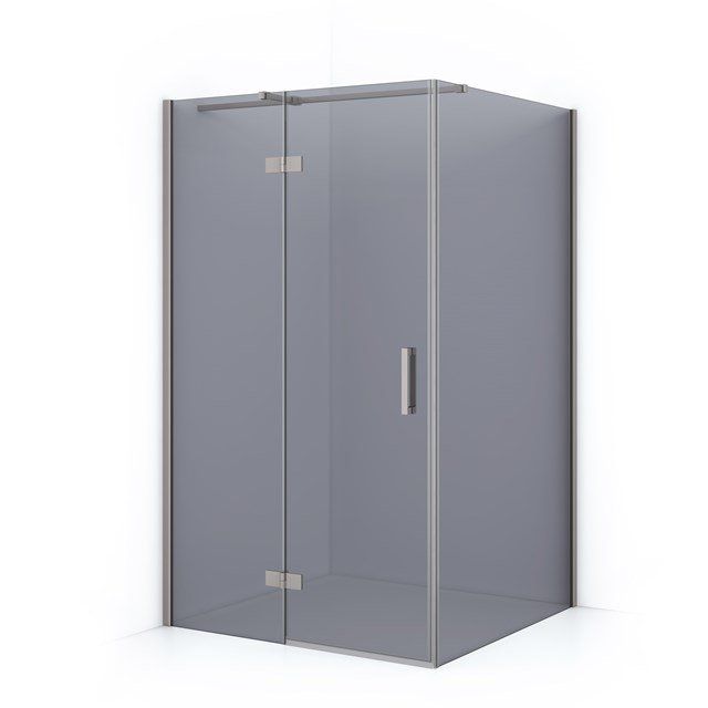 Maxaro Douchecabine Diamond 120x90cm 8mm Rookglas Geborsteld RVS