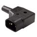 PremiumCord Netaansluiting 230 V stekker gebogen, 90 graden, 10 A, IEC C14, kleur zwart