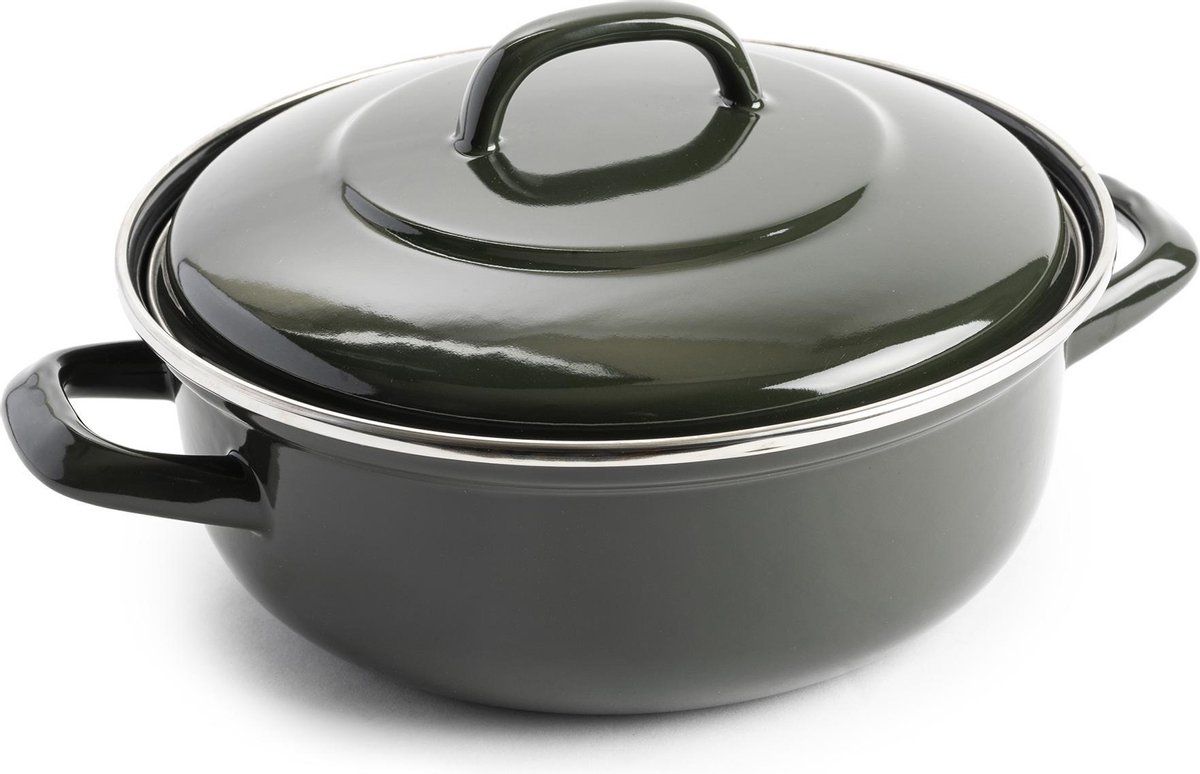 Dagelijkse Kost Emaille Braadpan - 26 cm - 3 liter - Zwart