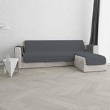 Italian Bed Linen Gewatteerde bankovertrek met schiereiland, trendy, 290 cm, donkergrijs