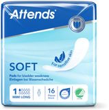 Attends Soft 1 Mini Long - 12 pakken van 16 stuks