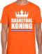 Bellatio Decorations Shoppartners Bv Oranje basketbal koning shirt met kroon heren - S
