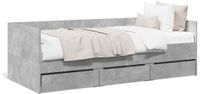 vidaXL Slaapbank met lades zonder matras 90x200 cm betongrijs