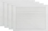 vidaXL - Kastdeuren - met - lamellen - 4 - st - 39,5x59,4 - cm - grenenhout - wit