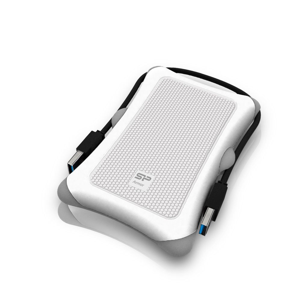 Silicon Power Rugged Armor A30 - 2TB 2.5" USB 3.0 External Hard Drive - White