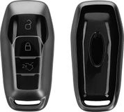 kwmobile autosleutel hoesje geschikt voor Ford 3-knops MyKey autosleutel (Key Free) hoes - TPU autosleutel behuizing - Beschermende auto sleutel case - Sleuteletui in mat zwart / zwart