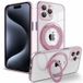 COOL Accesorios iPhone 15 Pro Hoesje Roze, Transparant