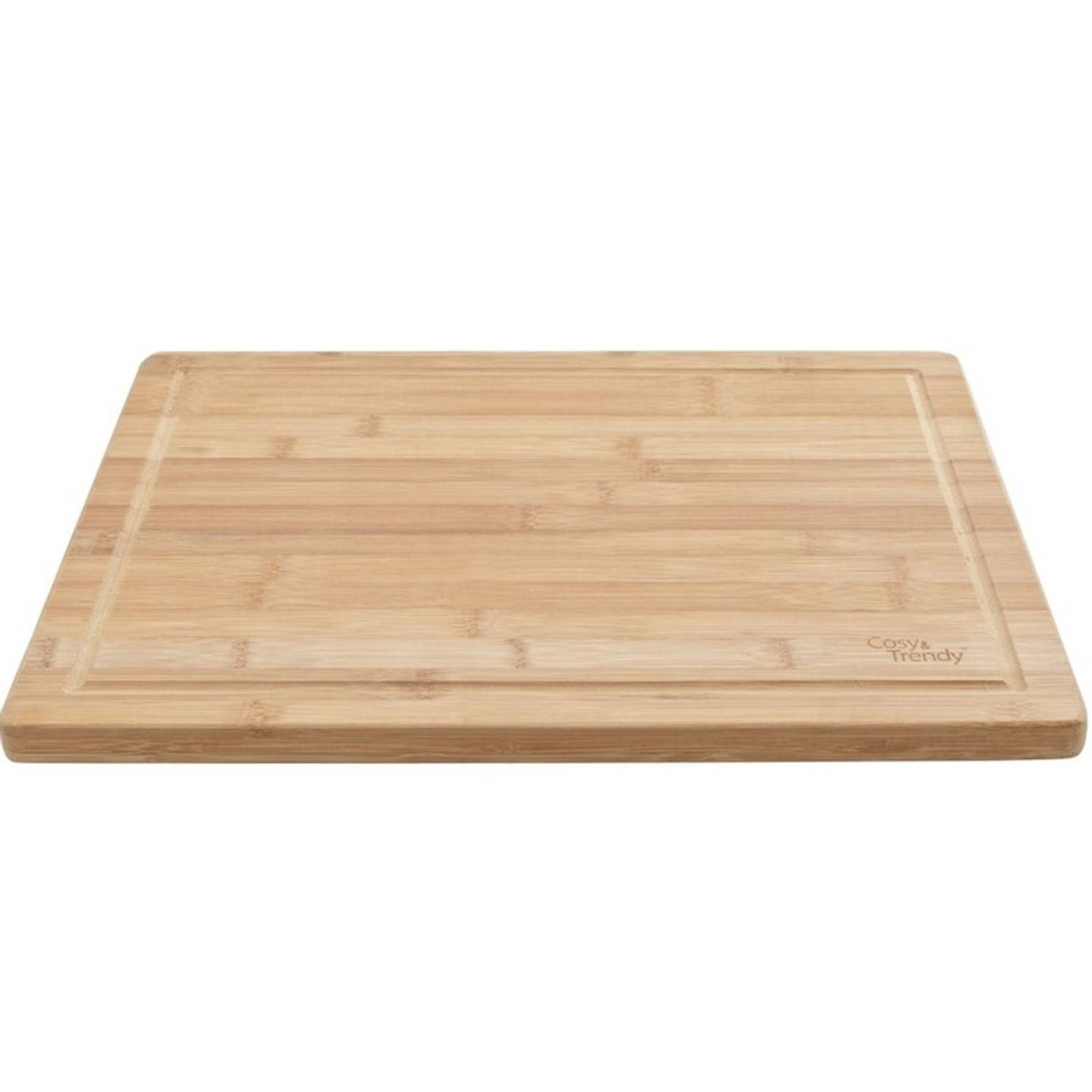 Cosy&Trendy Snijplank bamboe hout rechthoek 51 cm - Snijplanken voor groente, fruit, vlees en vis - Keuken/kookbenodigdheden