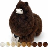 Alpaca Knuffel - Chocolade - Klein - 23 cm - Alpacawol - Handgemaakt, Natuurlijk & Fairtrade - Allergie-vrij