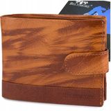 Beltimore Portefeuille Cuir Hommes - Classique Horizontal - Marron - Grande Édition - Avec Technologie RFID