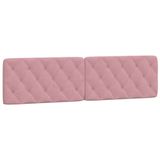 VidaXL Hoofdbord & Voeteneind Roze Polyester 200 cm