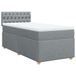 VidaXL Lit plateforme avec matelas, tissu, gris clair, 120x190 cm