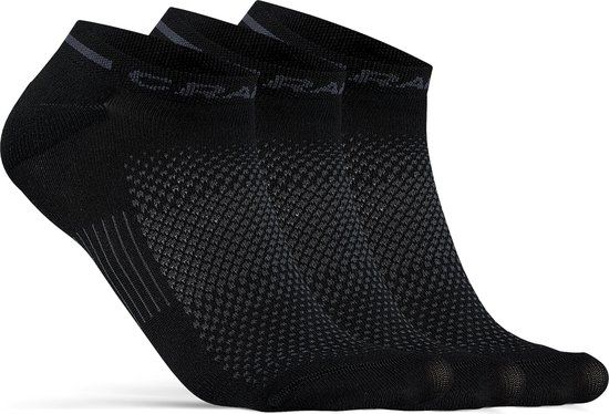 Craft Core Dry Shaftless Socks 3-Pack - Black - Size 34/36