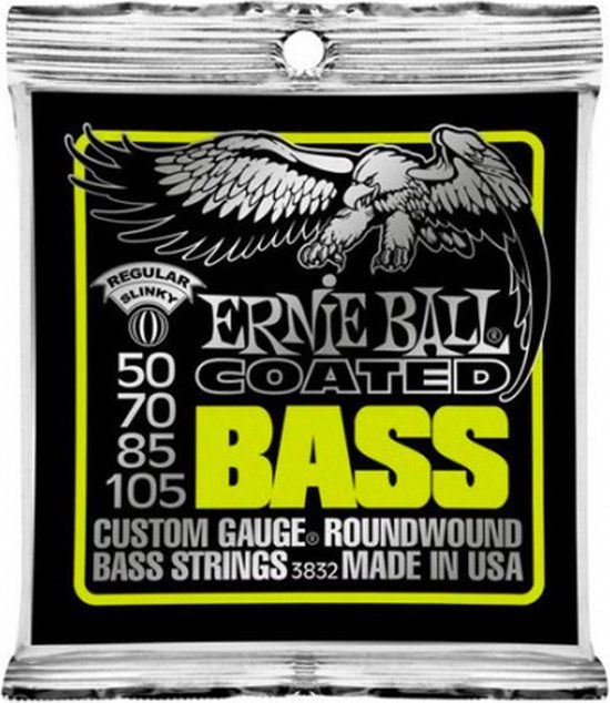 Ernie Ball 3832 Coated Bass Regular Slinky 50 105 snarenset