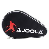 JOOLA 80505 Tafeltennisbatje, hoes, Pocket Double tafeltennishoes, voor 2 waterafstotende tafeltennistassen, zwart/rood, 28 x 17 x 4 cm