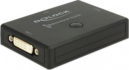 DeLOCK bi-directionele DVI schakelaar 2 naar 1 (4K 30Hz) - Zwart