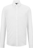 Hugo Boss BOSS Joe regular fit overhemd - structuur - wit - Strijkvriendelijk - Boordmaat: 45