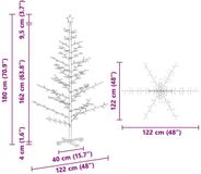 vidaXL - Houten Kerstboom KOTKA 180 cm Bamboe en Massief Grenenhout