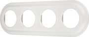 Cadre photo rétro en porcelaine, 4 vues, blanc (PR1)