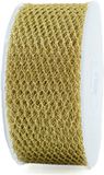 Inpakspot Tule lint - 50 mm x 20 meter - goud - grof - cadeaulint - inpakmateriaal