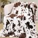 Zachte Koe Print Deken Pluche Flanel Fleece Gooi Deken Zachte Warme Koe Deken Lichtgewicht Dekens en Plaids voor Sofa Bank Bed Thuis Decoratieve Koe Gift Gooi Maat 50 "x 60"