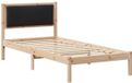vidaXL Bedframe met hoofdeinde Zwart 90 x 200 cm Massief grenenhout