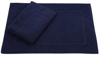 Betz Set van 2 badmatten, badmatten, douchemat, badstof, afmeting 50x70 cm, 100% katoen, premium kwaliteit, 650 g/m², kleur donkerblauw