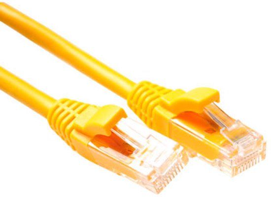 ACT IK8801 Netwerkkabel CAT6 Geel 1m