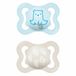 MAM - Supreme Silikon Speen - Siliconen - 0-6 Maanden - Extra Ventilatie - Blauw - 2 stuks