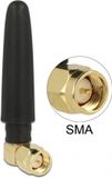 Delock WLAN WiFi 4 2.4 GHz antenne - omnidirectioneel - SMA (m) - 2 dBi / zwart
