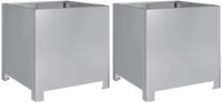 vidaXL Plantenbakken 2 st 40x40x40 cm gegalvaniseerd staal