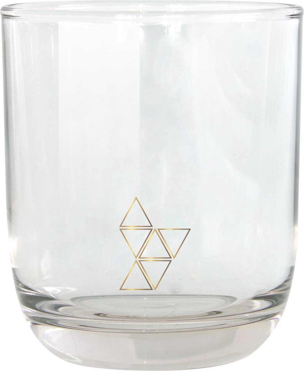 TAK Design Drinkglas Triangle Laag - Glas - Ø7,8 x 8,8 cm - Goud