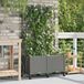 Maison Exclusive - Deux jardinières pour fleurs avec système d'arrosage et roues, couleur gris clair