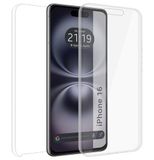 Dubbel Apple Dubbel transparante hoes van PC + TPU Full Body 360 voor iPhone 16 (6.1)