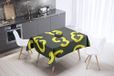 Bonamaison Tafelkleed, Anti-Mold, Sneldrogend, Waterdicht, 100% Polyester Tafellaken, Neon Geel, Rook, 140 x 140 Cm