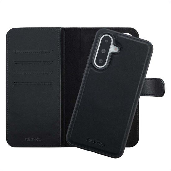 Selencia Olyn Uitneembare Bookcase met MagSafe voor de Samsung Galaxy A36 - Zwart