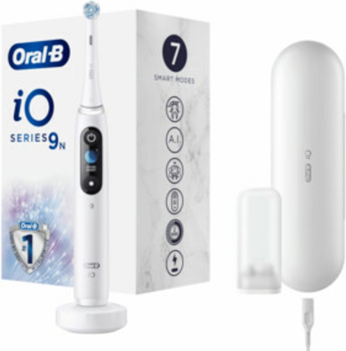 Oral-B Oral-B iO 9N - White - Elektrische Tandenborstel Ontworpen Door Braun wit