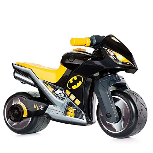 M MOLTO Molto motor cross ride-on bike, from 18 months onwards, off-road, high-tech toy decoration and desigfn, does not come off the ground. Sporty and unique design (Zwart - Batman)
