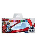 De Aventoren Marvel Box met 12 kleurrijke waskrijtjes.