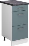 Vicco R-Line Meuble bas de cuisine – 40 cm avec tiroirs, WB Antraciet Bleu-gris