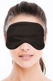 Merkloos / Sans marque Bellatio design luxe slaapmasker- reismasker - met zachte vulling - zwart